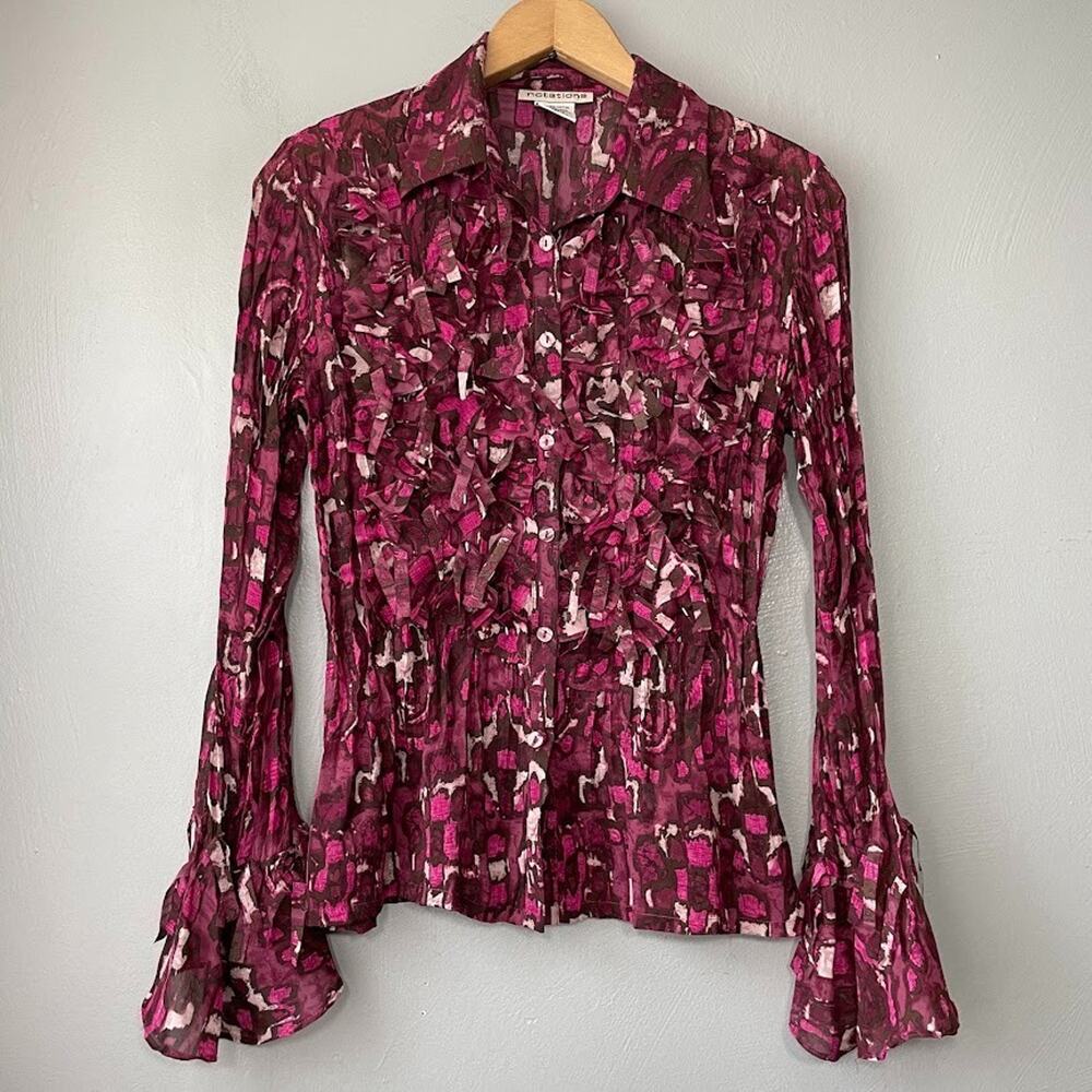 Dark Romantic Top Size Small Fringed Artsy Fairy Y2K Indie Sleaze Maximalist